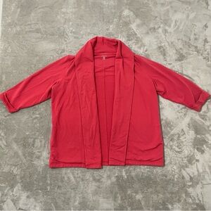 Lands' End Women’s Open Front Cardigan Size 1X 16W-18W Vibrant Knit Sweater